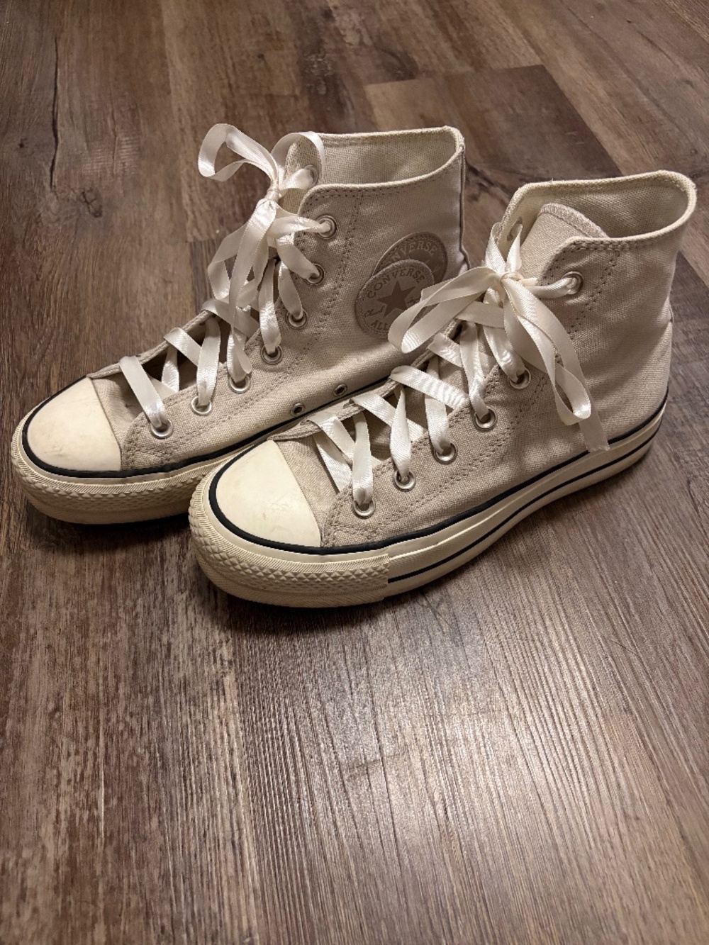 Taupe Platform Converse